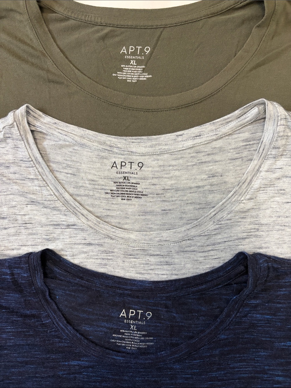 Apt. 9 women’s Short Sleeve Crew Neck Tees - Olive, Heather Gray & Navy